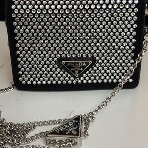 Black and Silver Studded Crossbody Bag